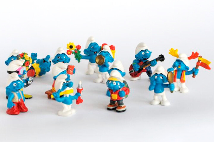 Figuras de los Pitufos.