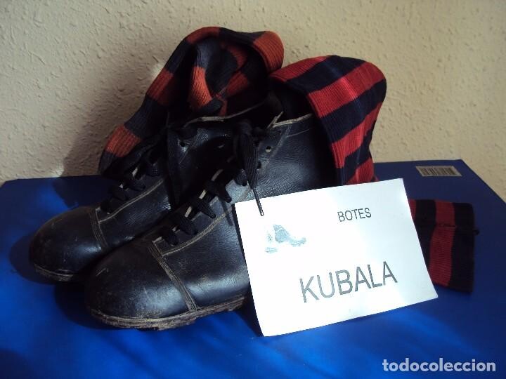 Botas de fútbol y calcetines de Ladislao Kubala, C.F. Barcelona