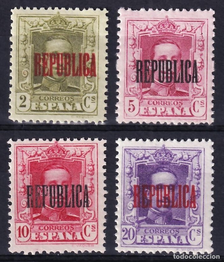 Emisiones Republicanas, Barcelona 1931 EDIFIL Nº 1 / 4 /**/, [SIN FIJASELLOS.]