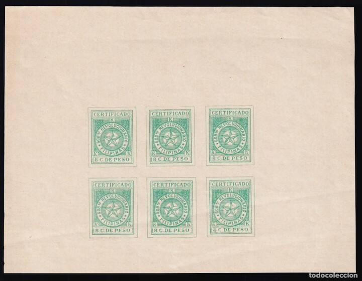 Filipinas, 1898-1899 Edifil nº 3, (*), 8 ct. verde, [ensayo de color.]