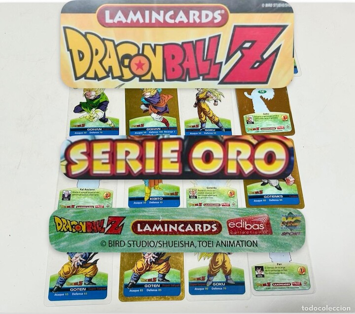 Dragon Ball Z. Lamincards Serie Oro Mundicromo