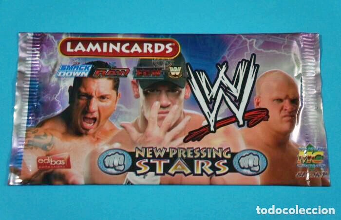 Sobre de lamincard sin abrir de WW New Pressing Stars de Mundicromo