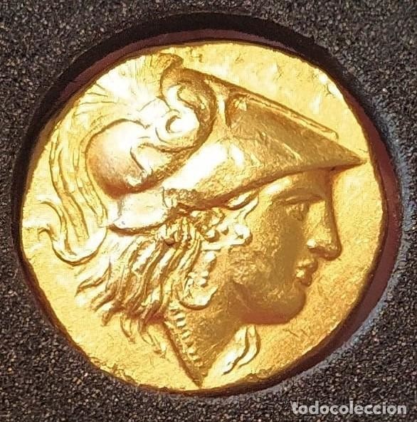 Moneda estatera de oro Alejandro Magno (s. IV a. c.)