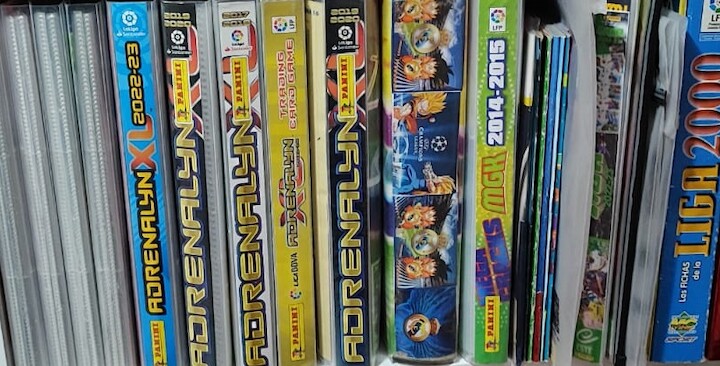 Colección de álbumes de cromos ordenada