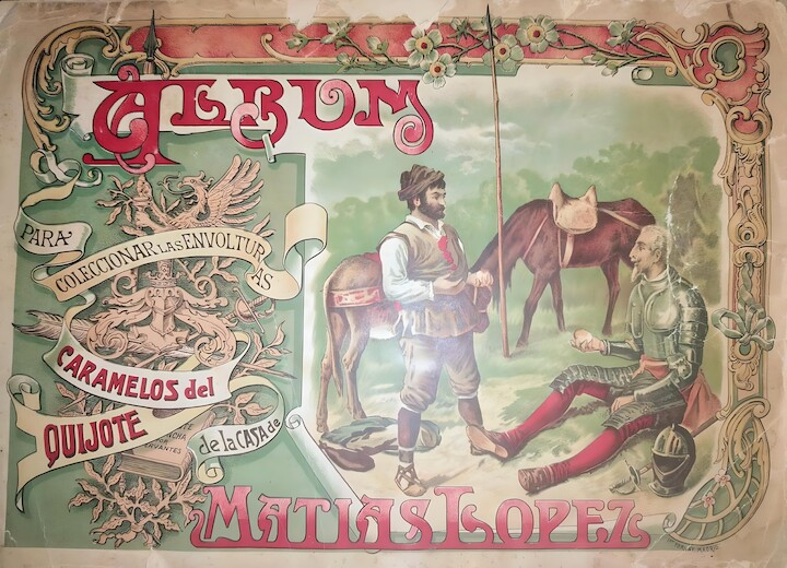 Los famosos chocolates Matías López también usaron la imagen de El Quijote