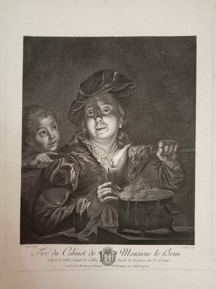 Manejo de las luces en grabado de Monsieur Le Brun Colección Peña Ginés 