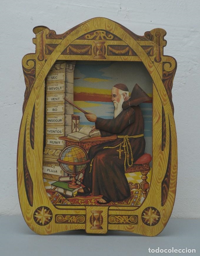 Antiguo hombre del tiempo catalan higrómetro el fraile