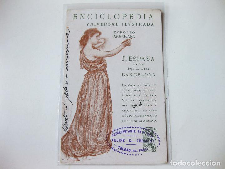 Enciclopedia Universal Ilustrada, postal de Ramón Casas