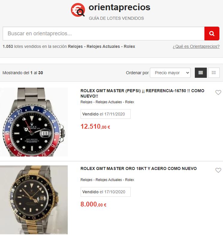 Orientaprecios relojes Rolex
