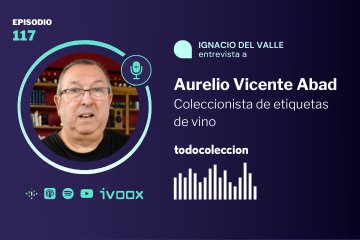 Aurelio Vicente, coleccionista de etiquetas de vino