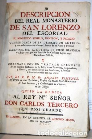 Descripción del Real Monasterio de San Lorenzo del Escorial