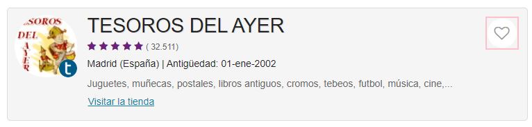 Tienda Tesoros del Ayer (Javier Conde) en todocoleccion