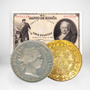 Antique coins and collectible banknotes for sale and auction