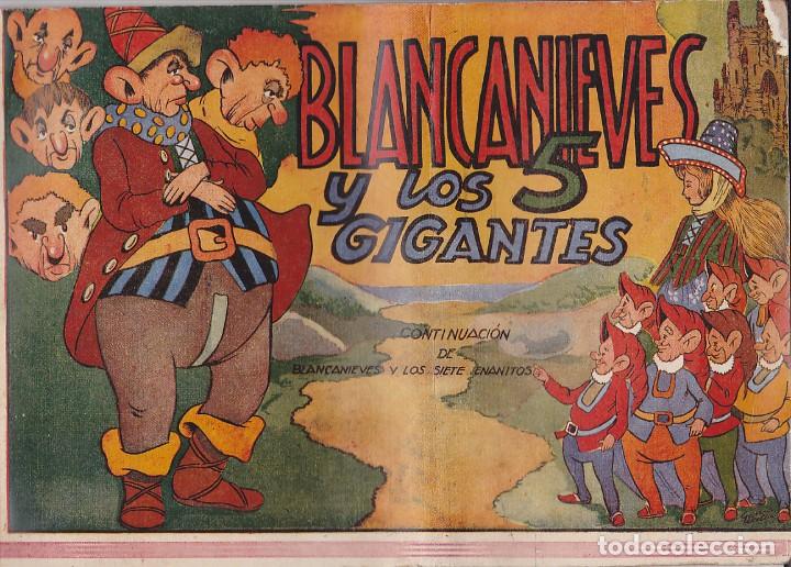 Tebeos: COMIC BLANCANIEVES Y LOS 5 GIGANTES CON RECORTABLE MU&Ntilde;ECA EDITORIAL AMELLER - Foto 1