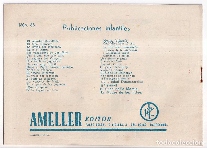 Tebeos: EN PODER DE LOS INDIOS. PUBLICACIONES INFANTILES. N&ordm; 36. AMELLER, BARCELONA - Foto 2