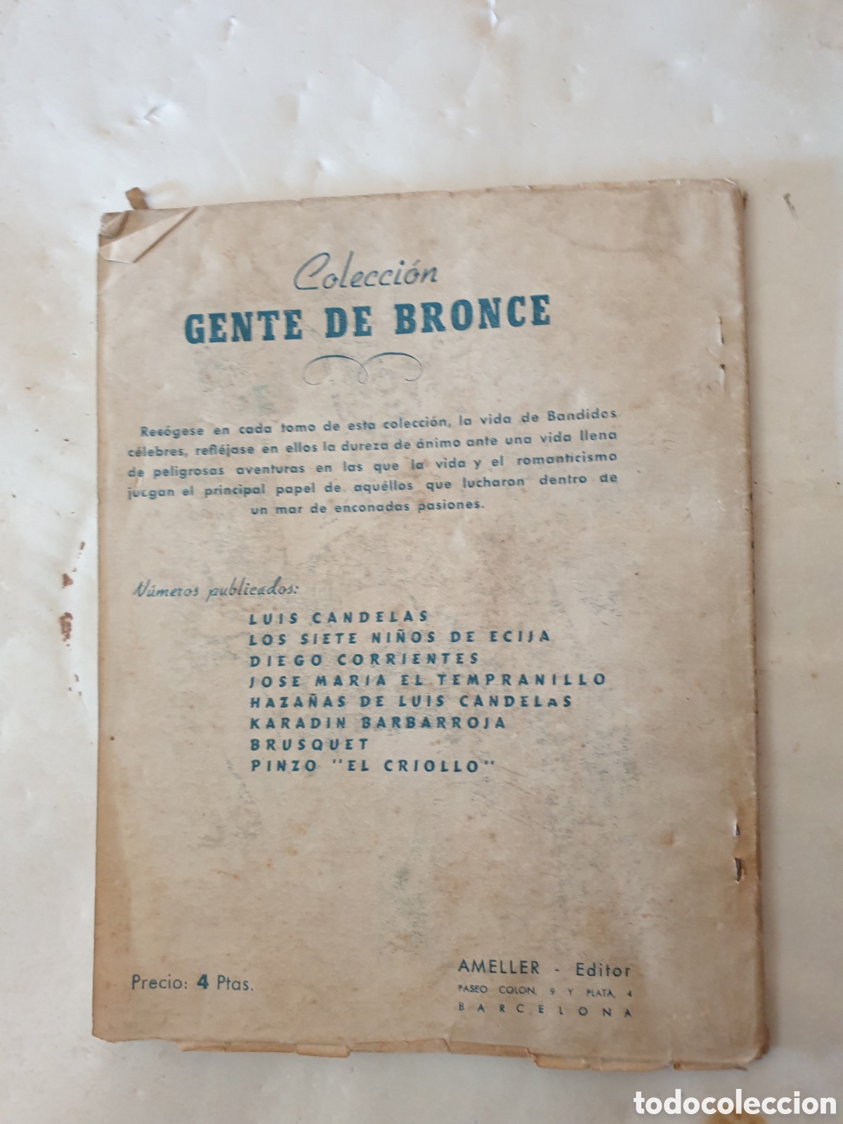 Tebeos: COLECCION GENTE DE BRONCE, PINZO EL CRIOLLO. E.D AMELLER - Foto 4