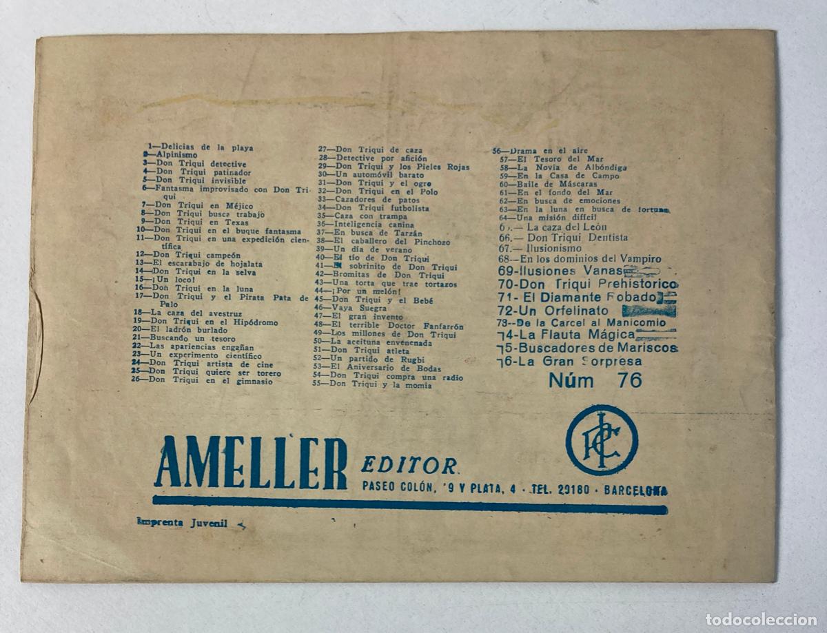Tebeos: DON TRIQUI, AMELLER - LA GRAN SORPRESA N&ordm;76 - Foto 2
