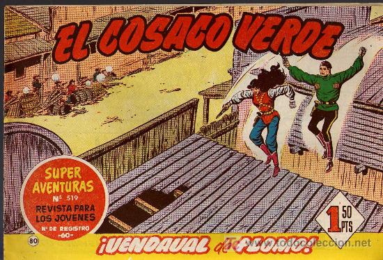 EL COSACO VERDE Nº 80 - MORA/COSTA - EDITORIAL BRUGUERA 1960/61 - ORIGINAL, NO FACSIMIL (Tebeos y Comics - Bruguera - Cosaco Verde)