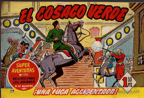 EL COSACO VERDE Nº 49 - MORA/COSTA - EDITORIAL BRUGUERA 1960/61 - ORIGINAL, NO FACSIMIL (Tebeos y Comics - Bruguera - Cosaco Verde)