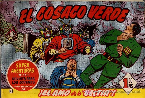 EL COSACO VERDE Nº 28 - MORA/COSTA - EDITORIAL BRUGUERA 1960/61 - ORIGINAL, NO FACSIMIL (Tebeos y Comics - Bruguera - Cosaco Verde)