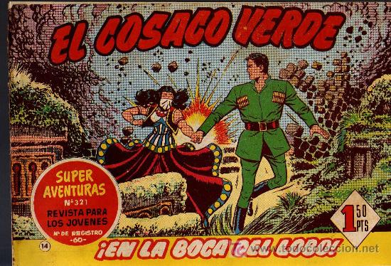EL COSACO VERDE Nº 14 - MORA/COSTA - EDITORIAL BRUGUERA 1960/61 - ORIGINAL, NO FACSIMIL (Tebeos y Comics - Bruguera - Cosaco Verde)