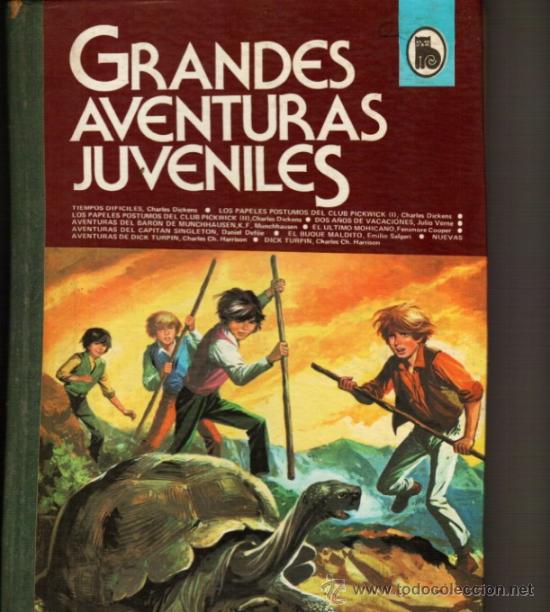 BDs: UXCO GRANDES AVENTURAS JUVENILES BRUGUERA MEXICO DICKENS VERNE COOPER SALGARI HARRISON TOMO 1