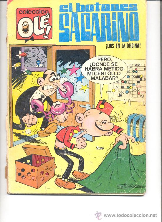 Comics: EL BOTONES SACARINO 3 LIOS EN LA OFICINA 1980