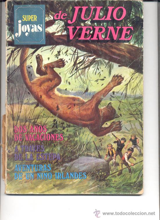 Tebeos: SUPER JOYAS DE JULIO VERNE DOS A&Ntilde;OS DE VACACIONES A TRAVES DE LA ESTEPA AVENTURAS UN NI&Ntilde;O IRLANDES
