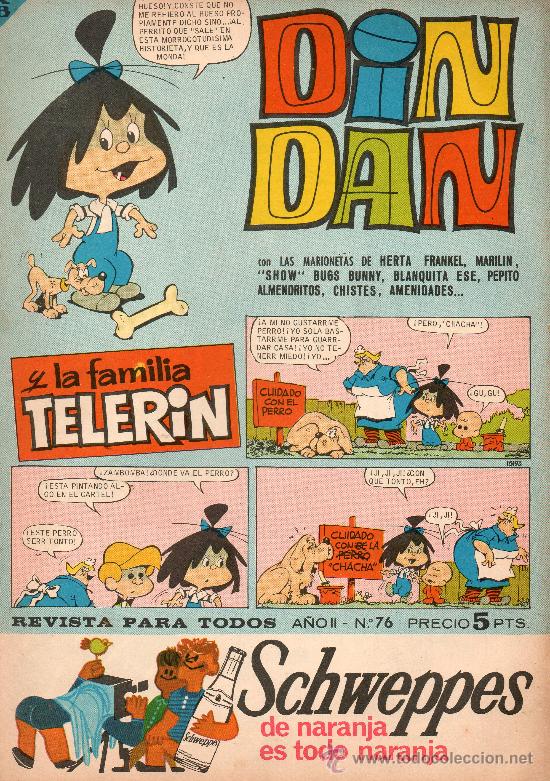 Tebeos: DIN DAN  N&ordm; 76  DE BRUGUERA - Foto 1