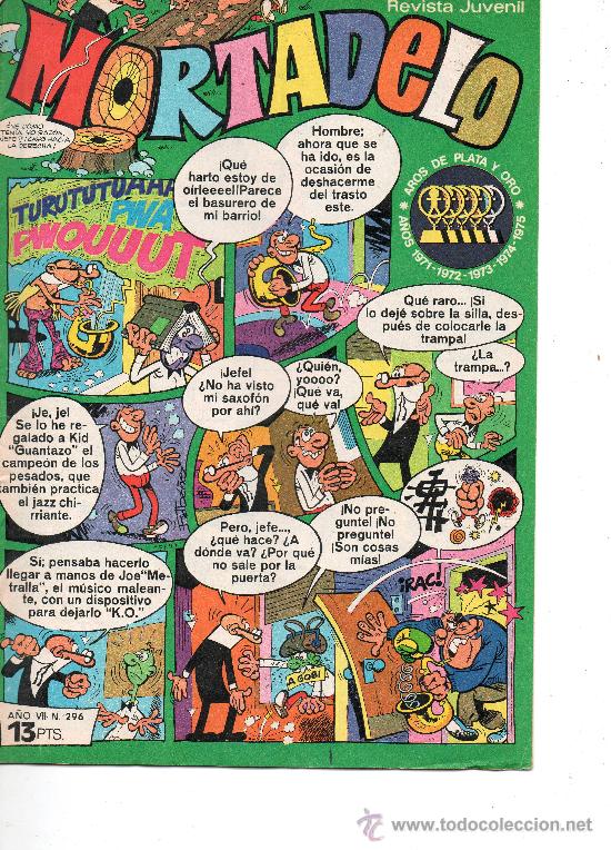 Tebeos: MORTADELO       N&ordm; 296     DE BRUGUERA - Foto 1