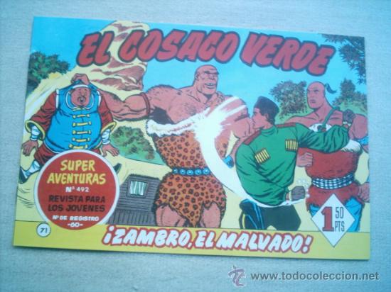 Tebeos: EL COSACO VERDE N&ordm; 71 REEDICION FACSIMIL EDICIONES B 1994 - Foto 1