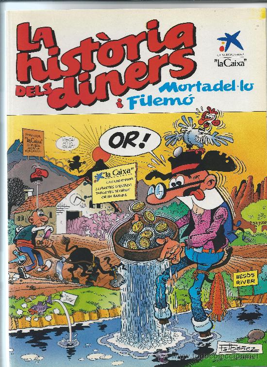 Tebeos: 3719-COMIC &rdquo;LA HISTORIA DELS DINERS&rdquo; -MORTADELO & FILEMON - Foto 1
