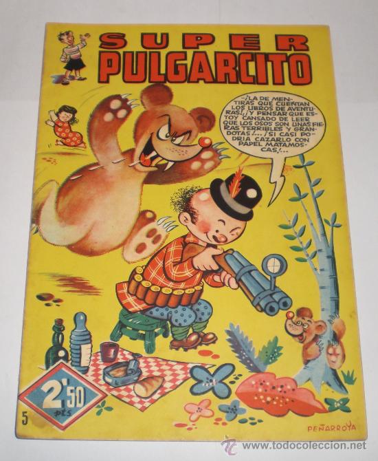 Tebeos: Super Pulgarcito Nº 5 · Portada de Peñarroya · Bruguera · ca. 1949-50