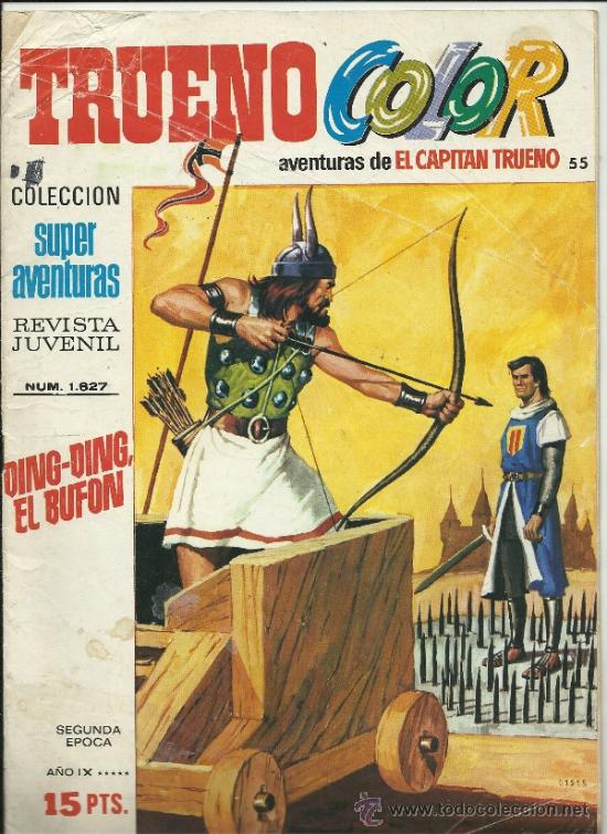 Tebeos: COMIC CAPITAN TRUENO A&Ntilde;O 1976  N&ordm;  55  DING-DING EL BUFON - Foto 1