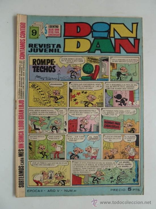 Tebeos: Din Dan n&ordm; 63. Bruguera 5 pts. - Foto 1