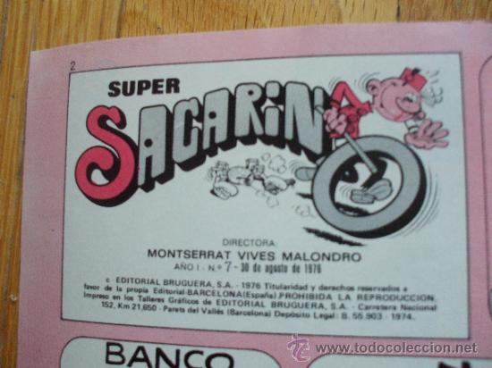 Tebeos: SUPER SACARINO Numero 7, a&ntilde;o 1 - Foto 2