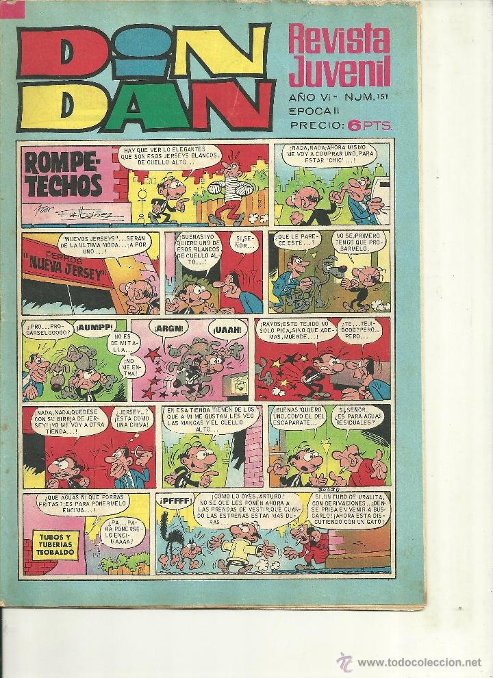 Tebeos: Din Dan. n&ordm;151. Bruguera. 2&ordf; &eacute;poca - Foto 1