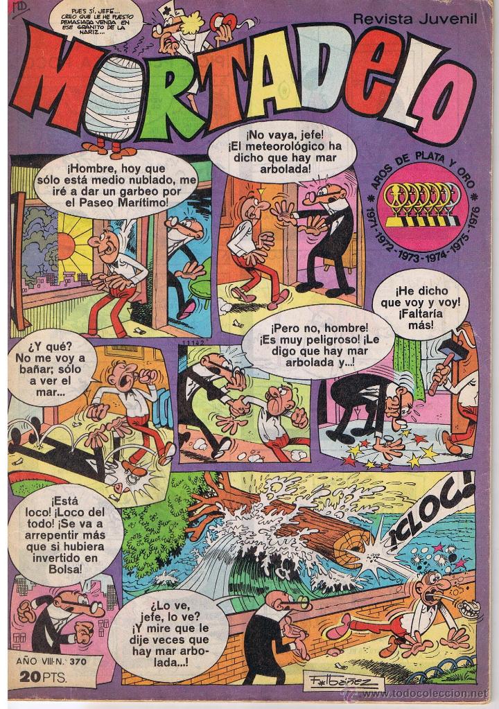 Tebeos: MORTADELO. NUMERO 370. BRUGUERA - Foto 1