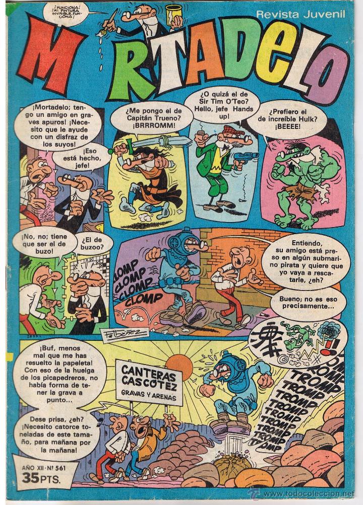 Tebeos: MORTADELO. N&ordm; 561. BRUGUERA - Foto 1