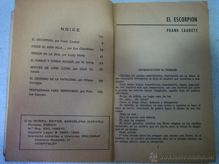 Tebeos: Terror. El escorpi&oacute;n . ED Rumeu 1969 - Foto 3