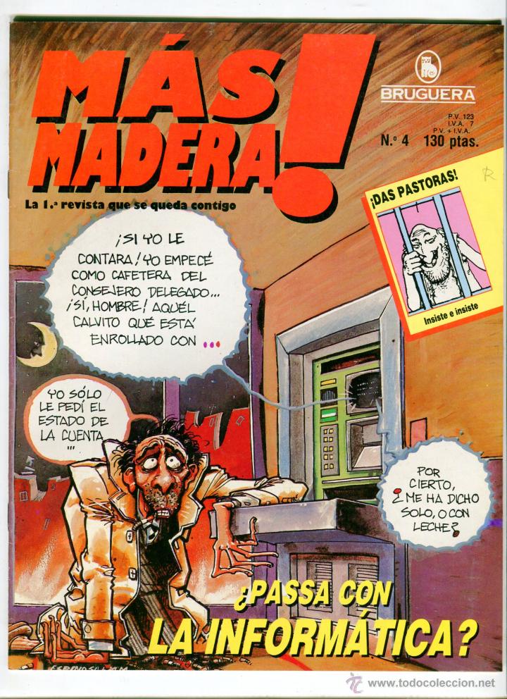 Tebeos: MAS MADERA! N&ordm; 4 A&Ntilde;O 1986 BUEN ESTADO