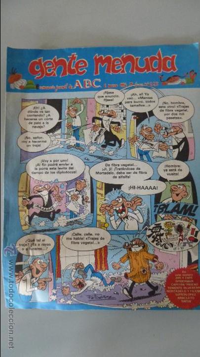 Tebeos: GENTE MENUDA SUPLEMENTO ABC MORTADELO Y FILEMON - Foto 1