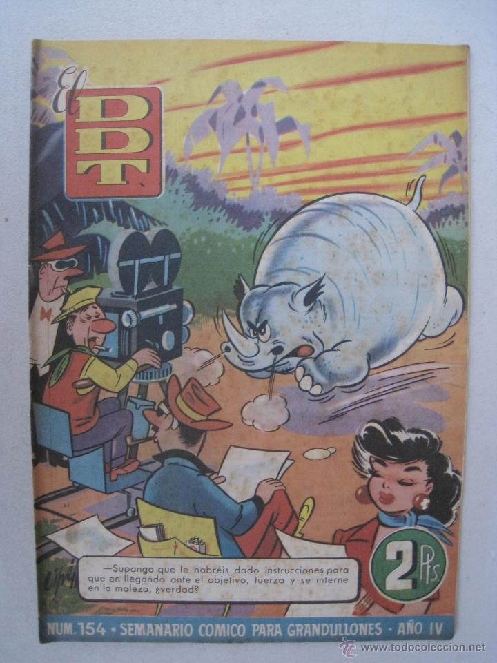 Tebeos: EL DDT N&ordm; 154 - BRUGUERA 1954. - Foto 2