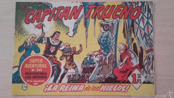 Tebeos: EL CAPITAN TRUENO N&ordm; 170 &iexcl;LA REINA DE LOS HIELOS! ORIGINAL BRUGUERA