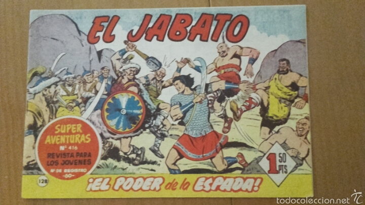 Tebeos: EL JABATO N&ordm; 128 &iexcl;EL PODER DE LA ESPADA! ORIGINAL BRUGUERA - Foto 1
