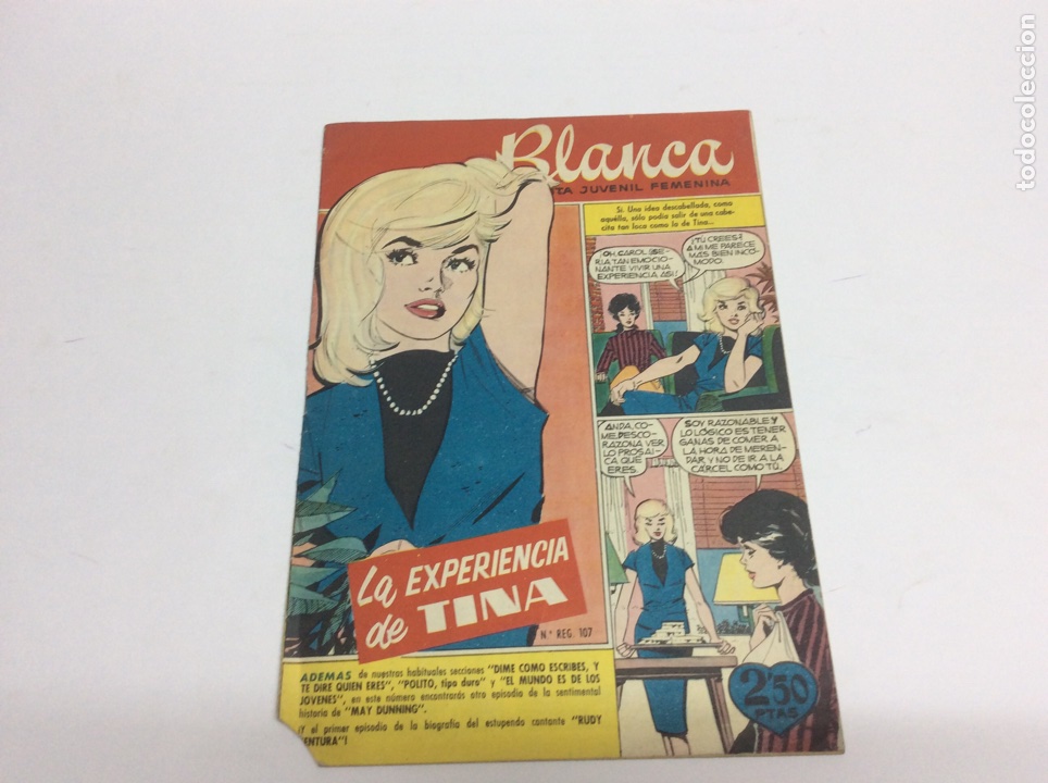 Livros de Banda Desenhada: Blanca revista juvenil femenina, la experiencia de tina