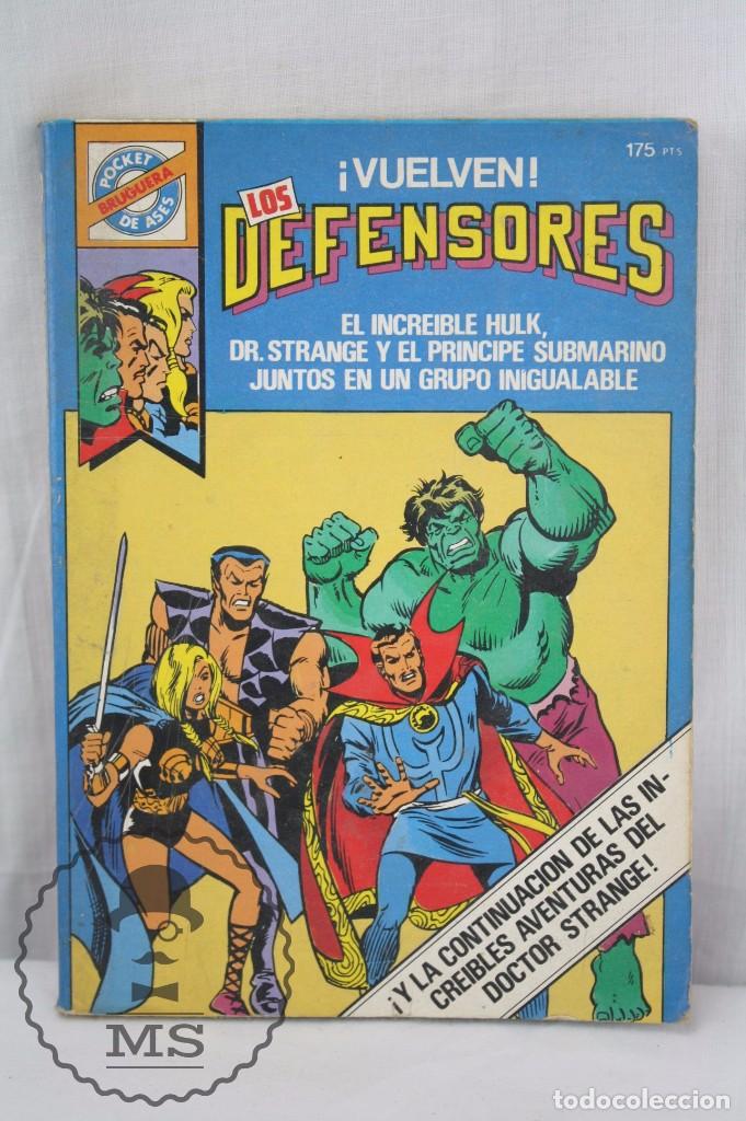 BDs: Cómic ¡Vuelven! Los Defensores - Nº 36. Pocket de Ases - Ed. Bruguera, Año 1987 - Hulk