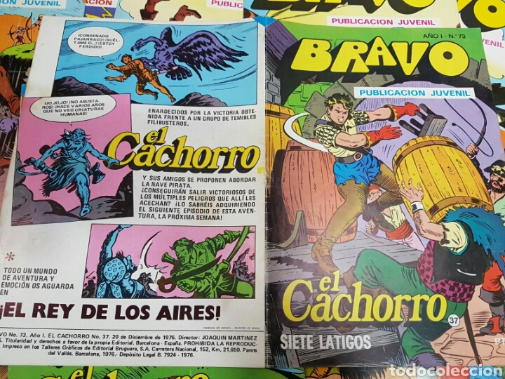 Tebeos: LOTE - PORTADAS - EL CACHORRO - BRAVO - Foto 2