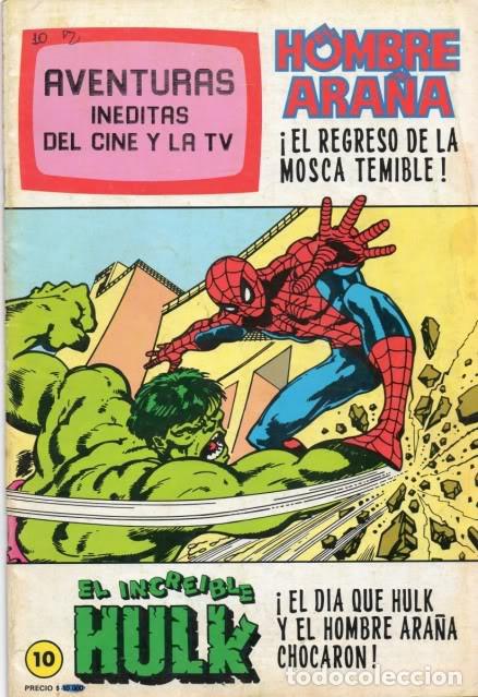 BDs: AVENTURAS IN&Eacute;DITAS DEL CINE Y TV-DELAZETA- N&ordm; 10 -HOMBRE ARA&Ntilde;A-INCRE&Iacute;BLE HULK-1981-RARO-LEA-8115