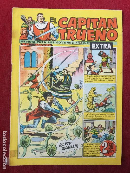 Tebeos: COMIC EL CAPITAN TRUENO N&ordm; 61 A&Ntilde;O II EXTRA. - Foto 1